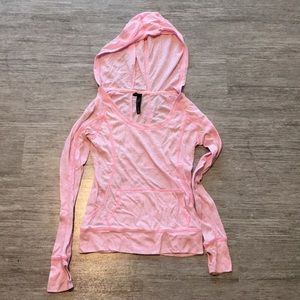 Pink Long Sleeve Shirt with Hood